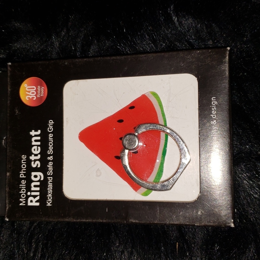 FREE W/ PURCHASE. Mobile Phone Ring Stent,   watermelon